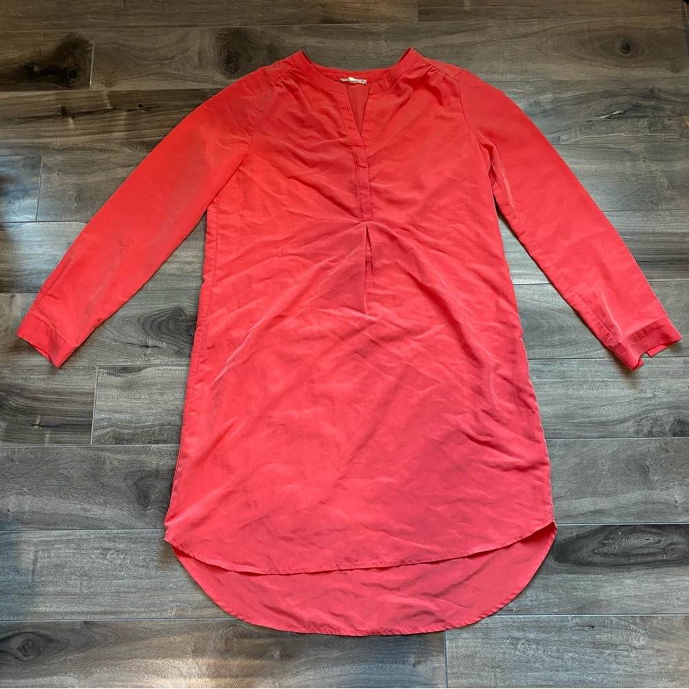 Anthropologie Pleione Coral Caftan Tunic Dress